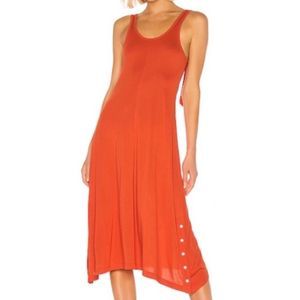 Rag & Bone Allegra Button Hem Midi Tank Dress